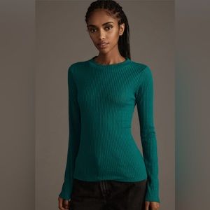 Pilcro Sheer Layering Top | Size Small | Turquoise